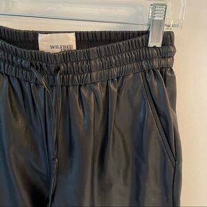 Wilfred Free Aritzia faux leather jogger